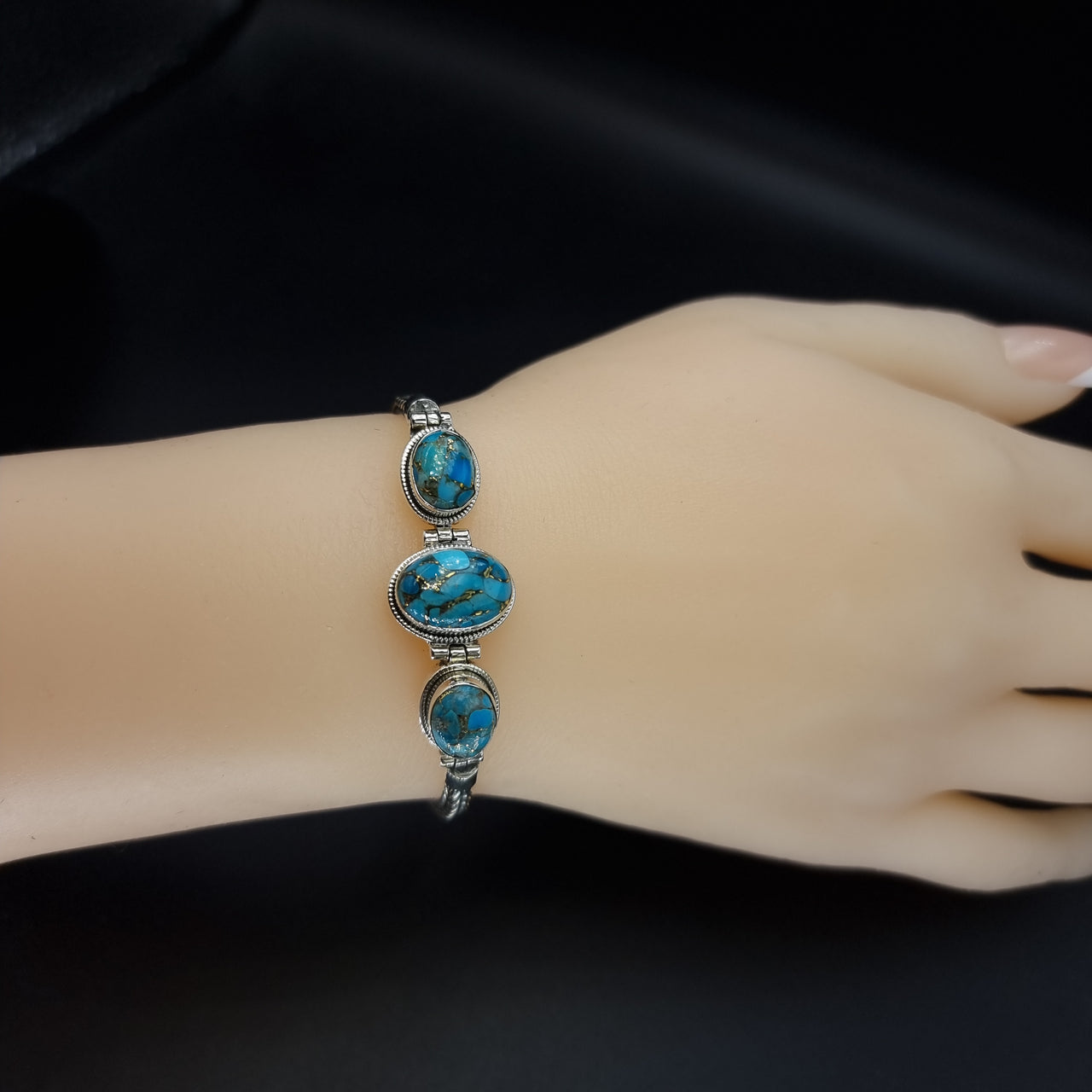 Natural Turquoise Stones Bracelet