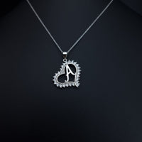 Thumbnail for Letter A Heart Necklace