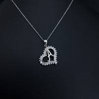 Thumbnail for Letter A Heart Necklace