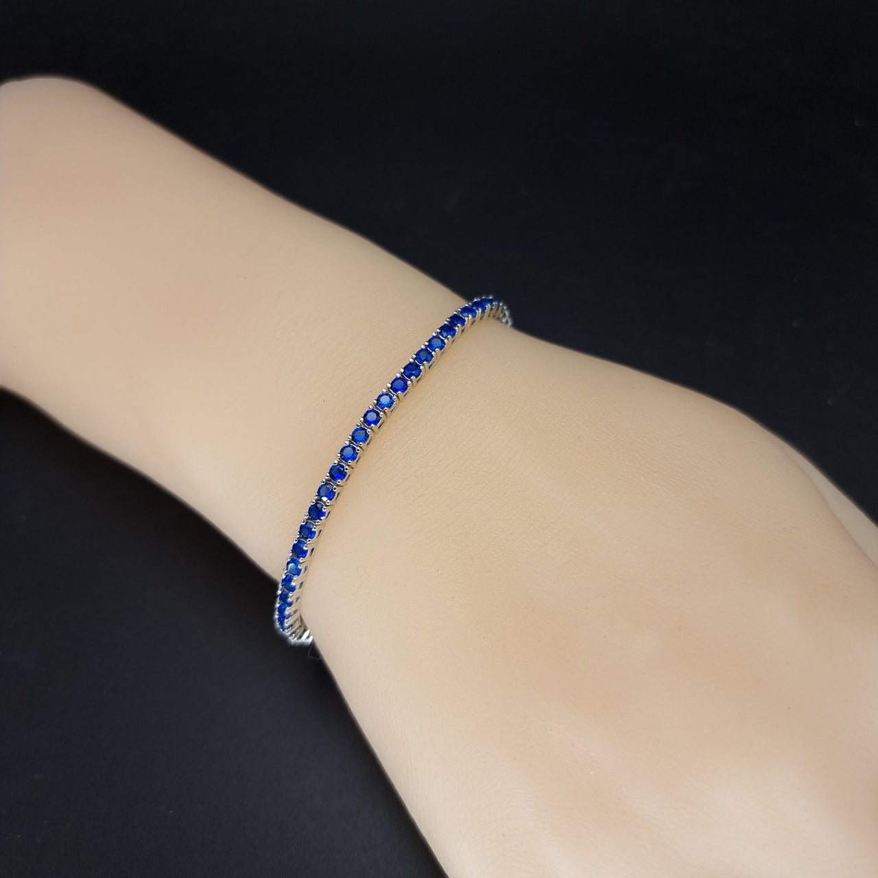 Blue Zircon Stones Tennis Bracelet