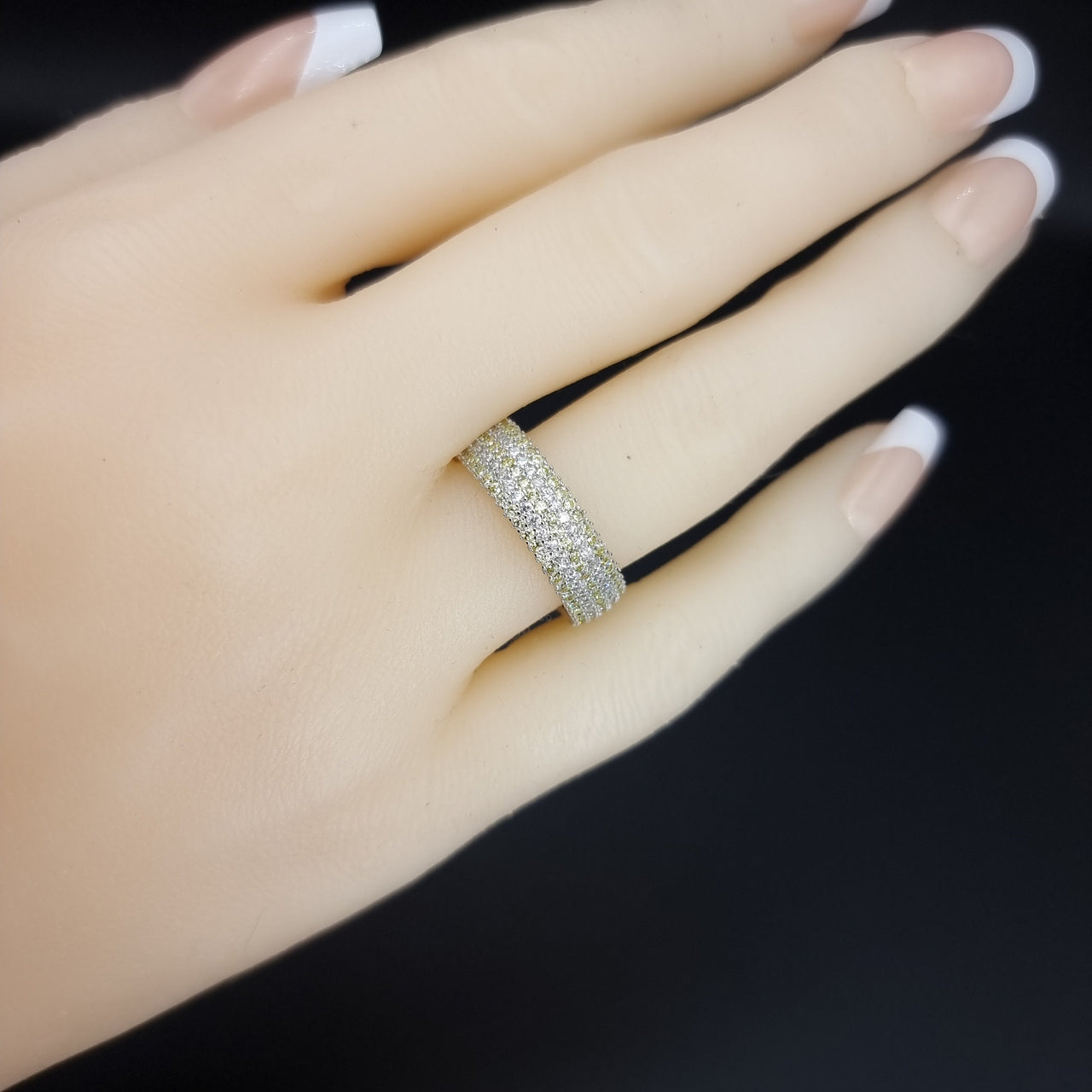 Clear And Yellow Stones Ring