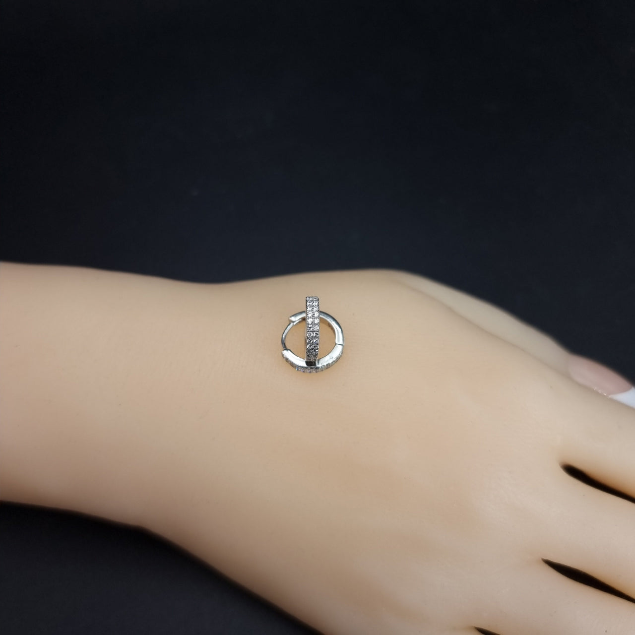 Clear Stones Hoop Earring SLPER0157
