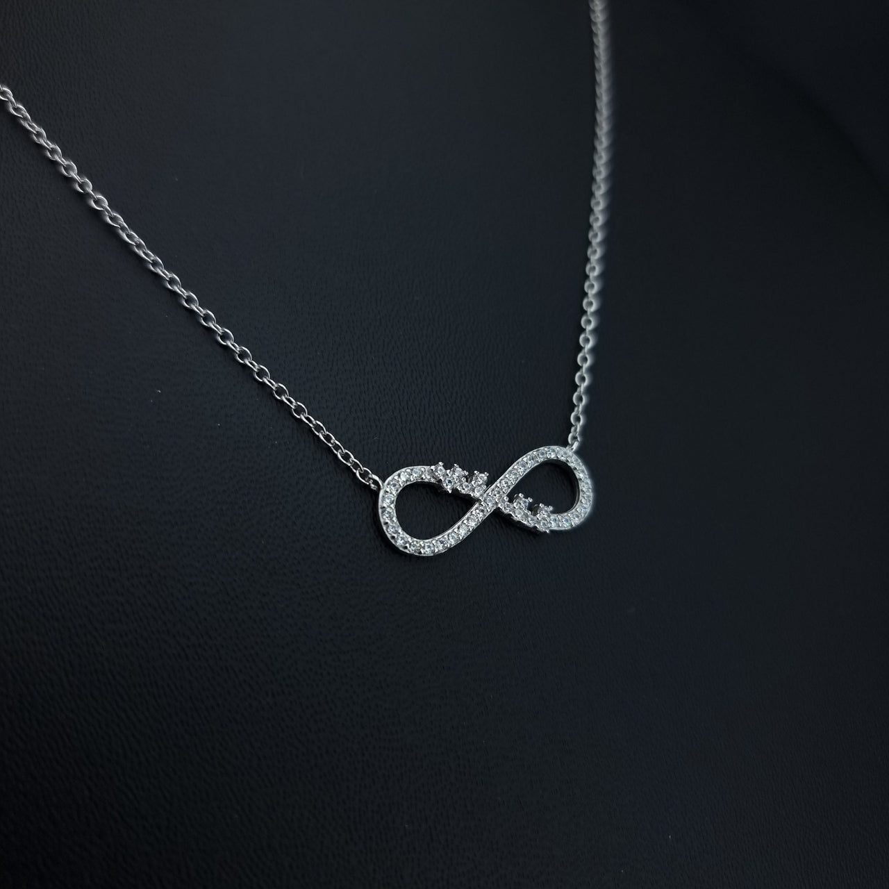 Clear Stones Infinity Necklace SLPNK0277
