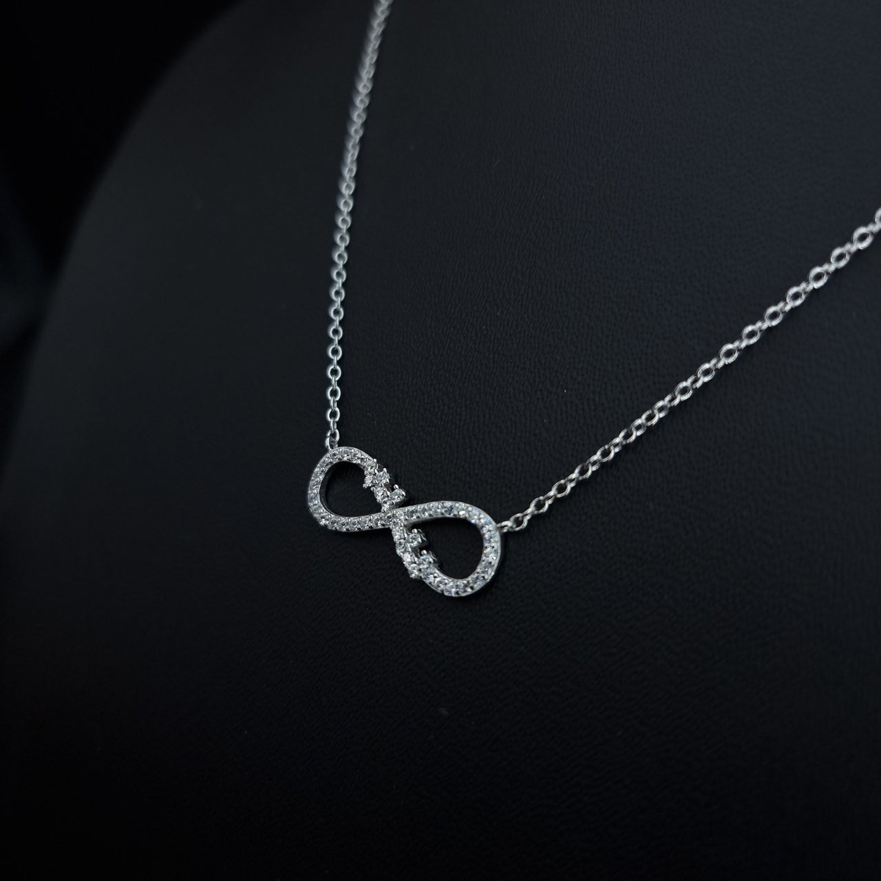 Clear Stones Infinity Necklace SLPNK0277