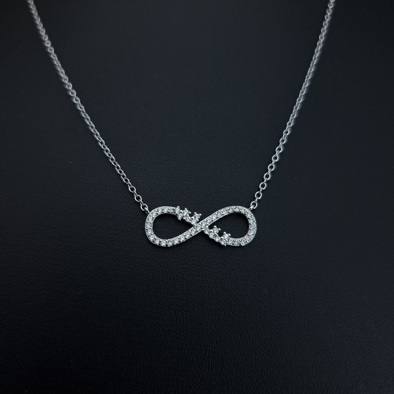 Clear Stones Infinity Necklace SLPNK0277