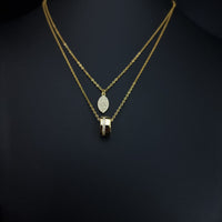Thumbnail for Gold Plated Double Layer Necklace
