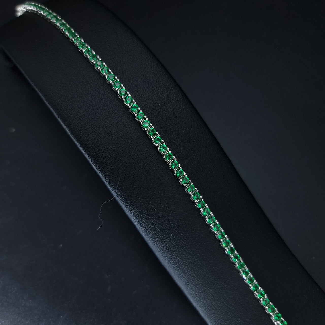 Green Zircon Stones Tennis Bracelet