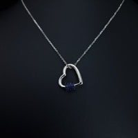 Thumbnail for Heart And Blue Stones Necklace