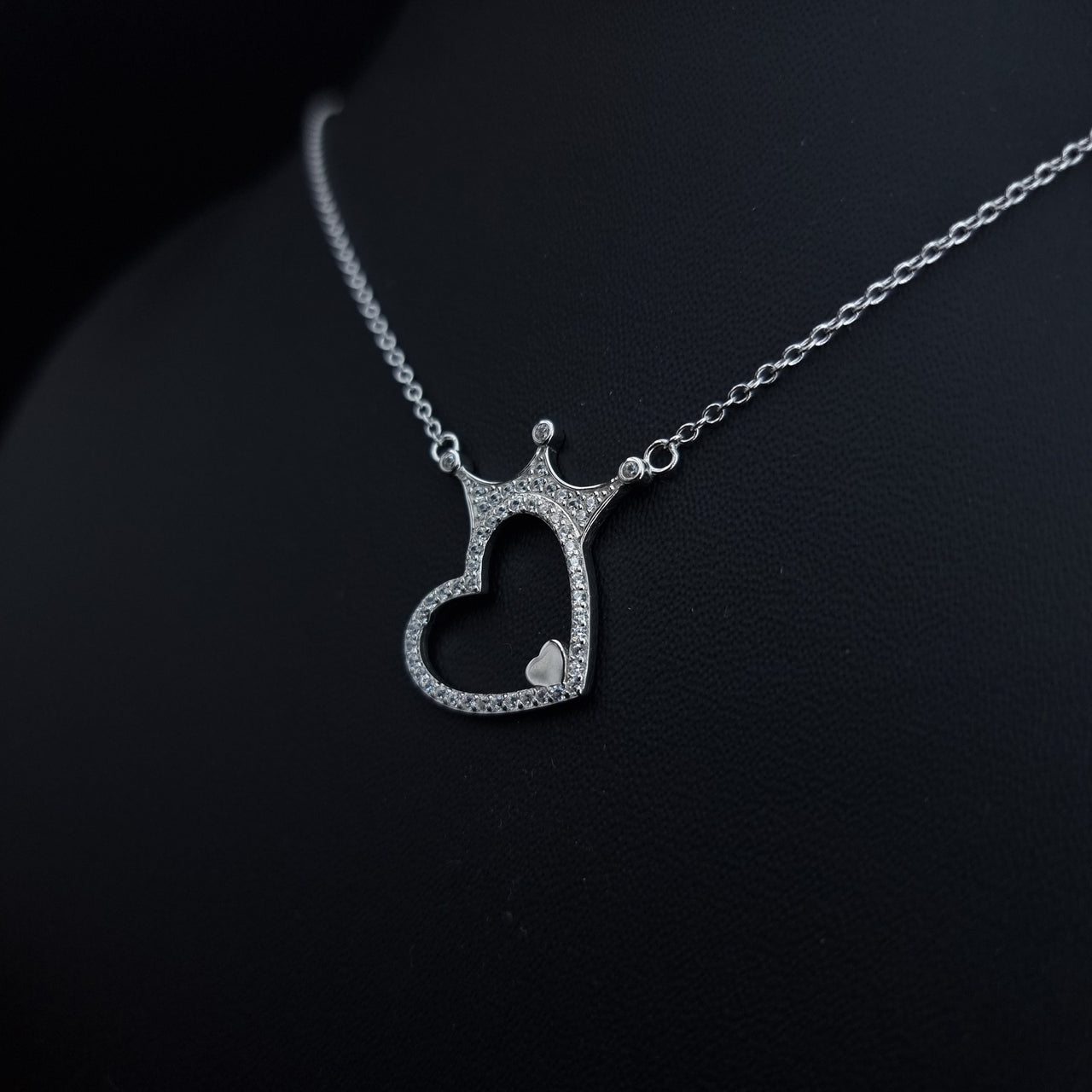 Heart And Crown Necklace