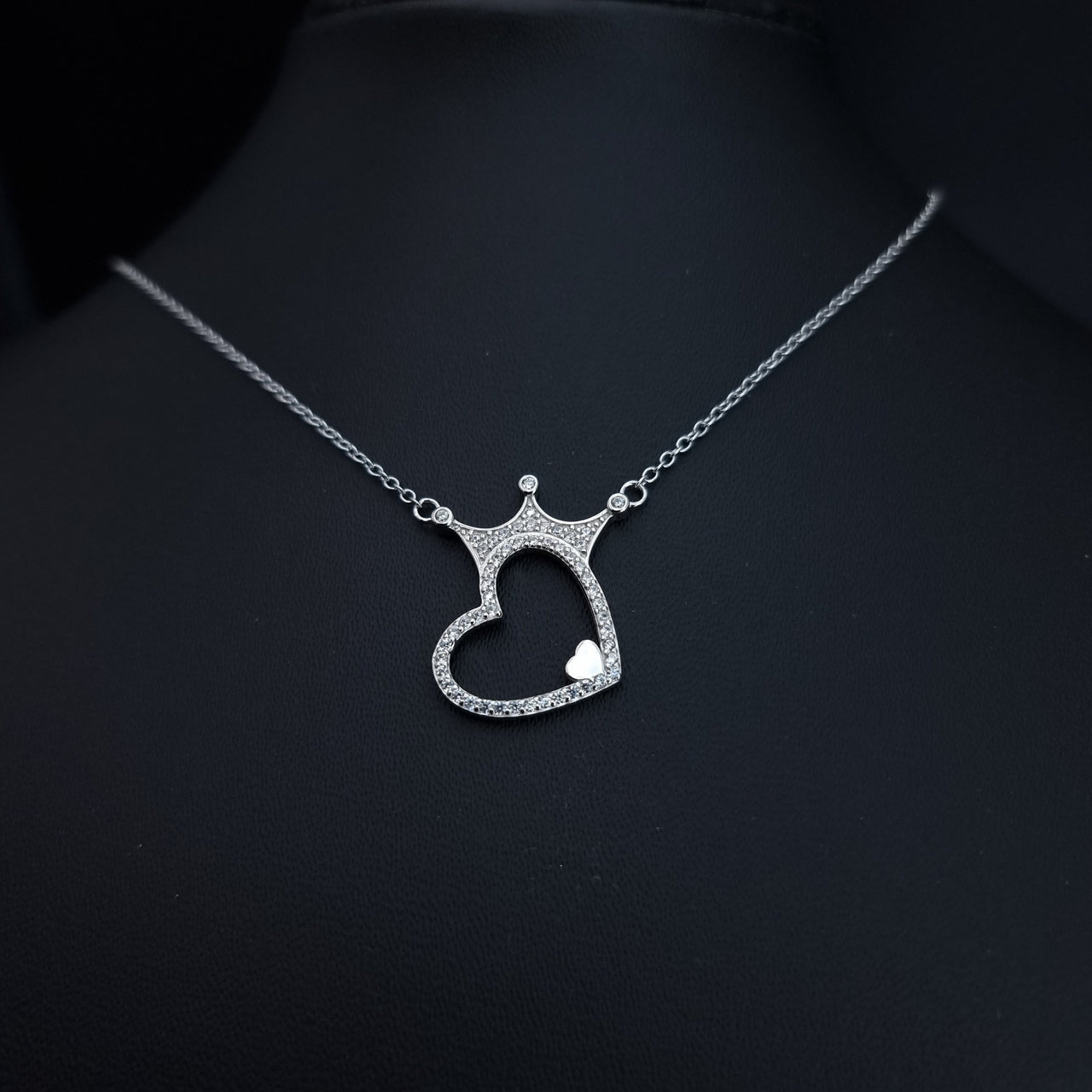 Heart And Crown Necklace
