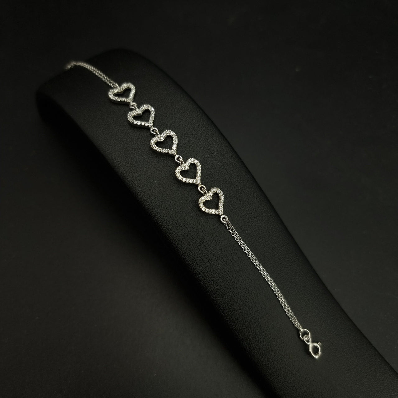 Hearts Double Chain Bracelet