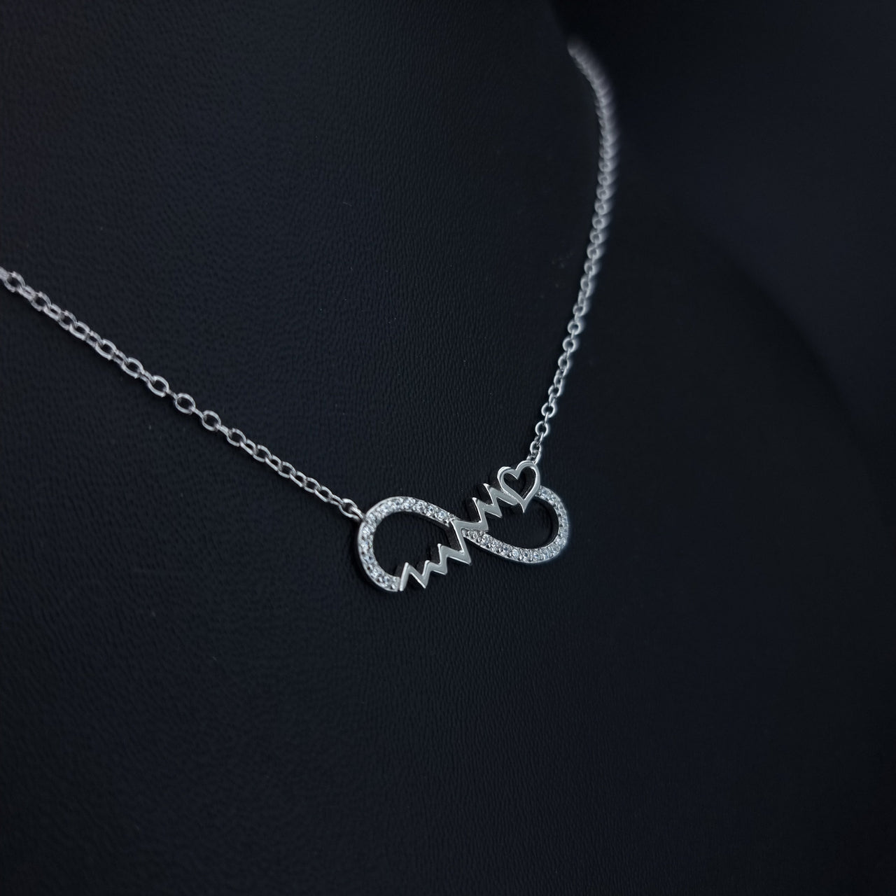 Infinity Heart Beats Necklace