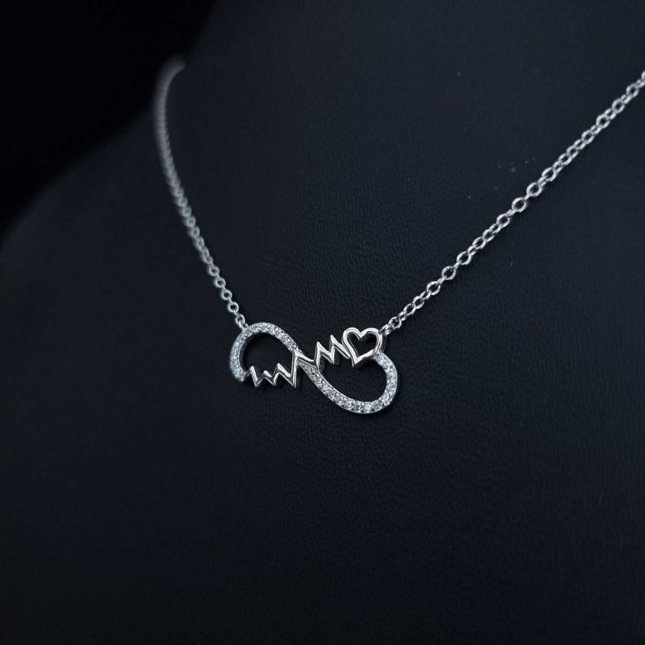 Infinity Heart Beats Necklace