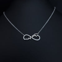 Thumbnail for Infinity Heart Beats Necklace