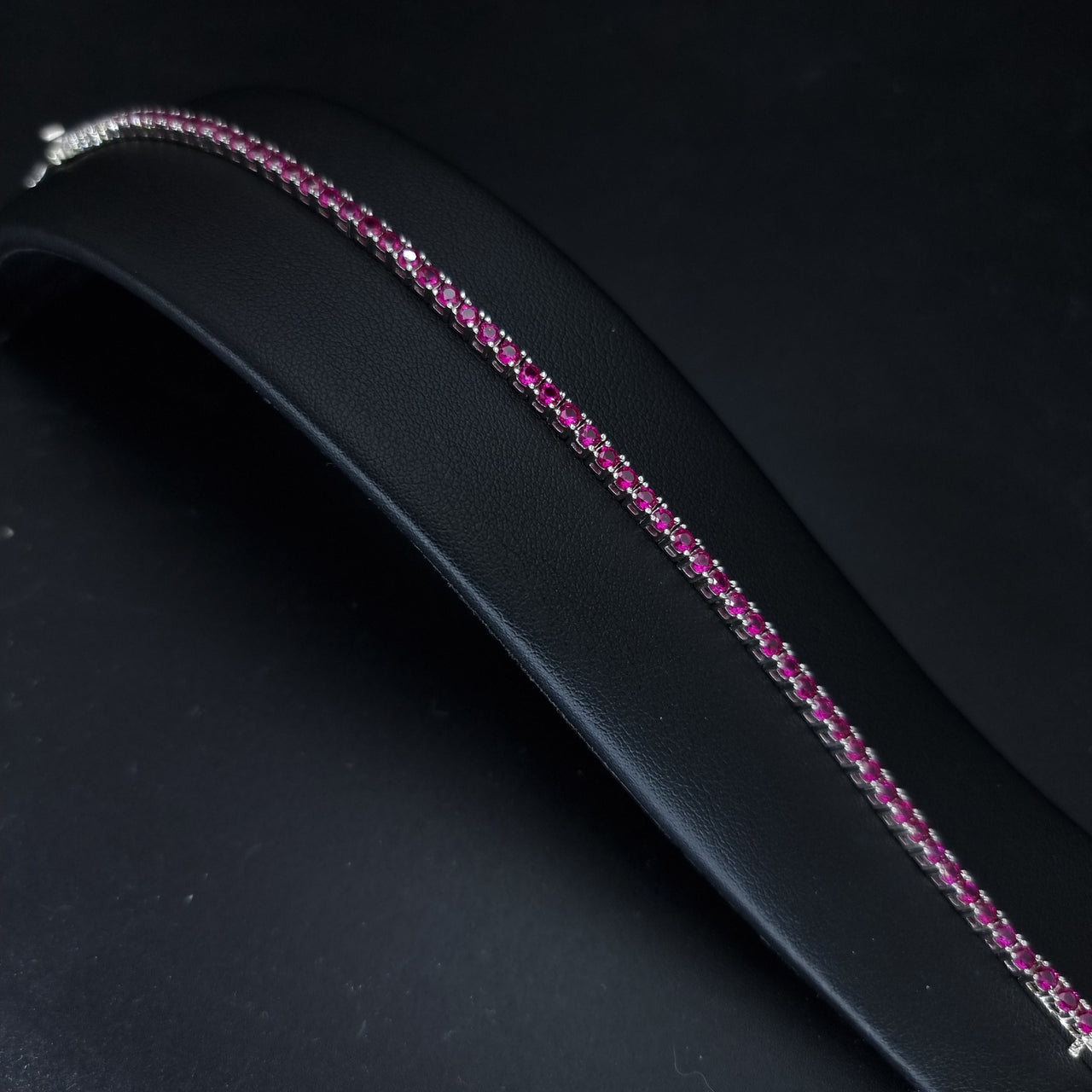 Pink Zircon Stones Tennis Bracelet