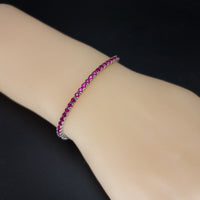 Thumbnail for Pink Zircon Stones Tennis Bracelet