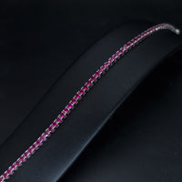 Thumbnail for Pink Zircon Stones Tennis Bracelet