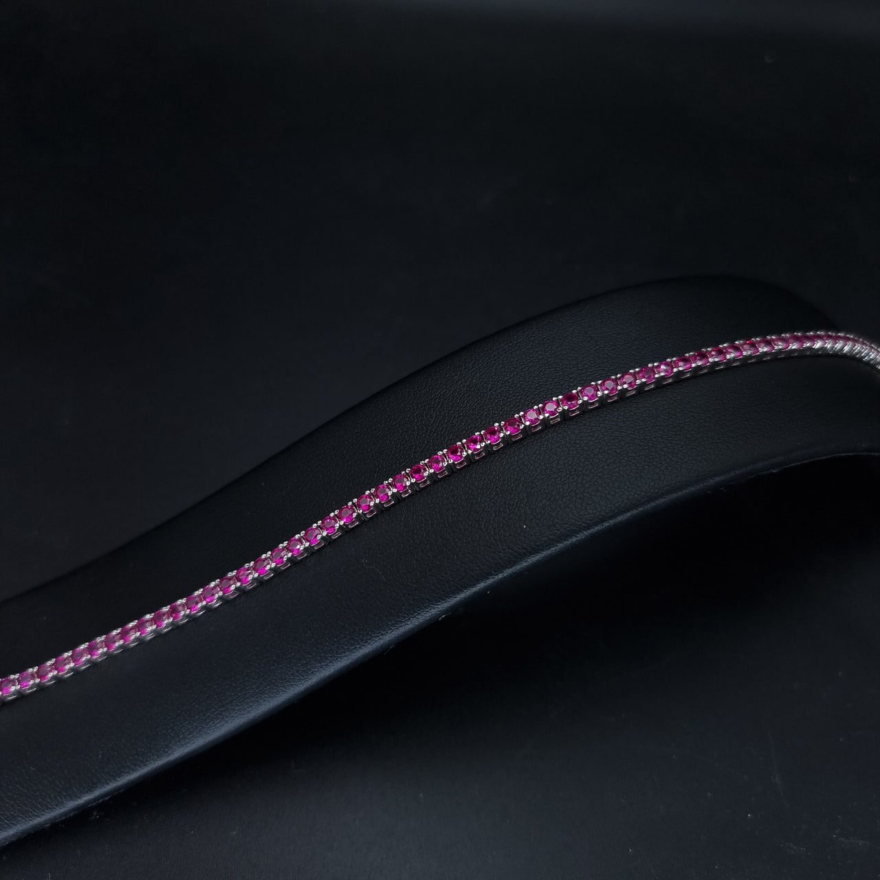 Pink Zircon Stones Tennis Bracelet