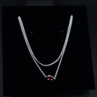 Thumbnail for Red Stone Double Chain Anklet
