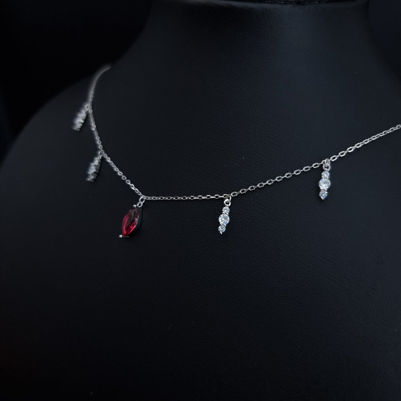 Red Zircon Stones Chocker