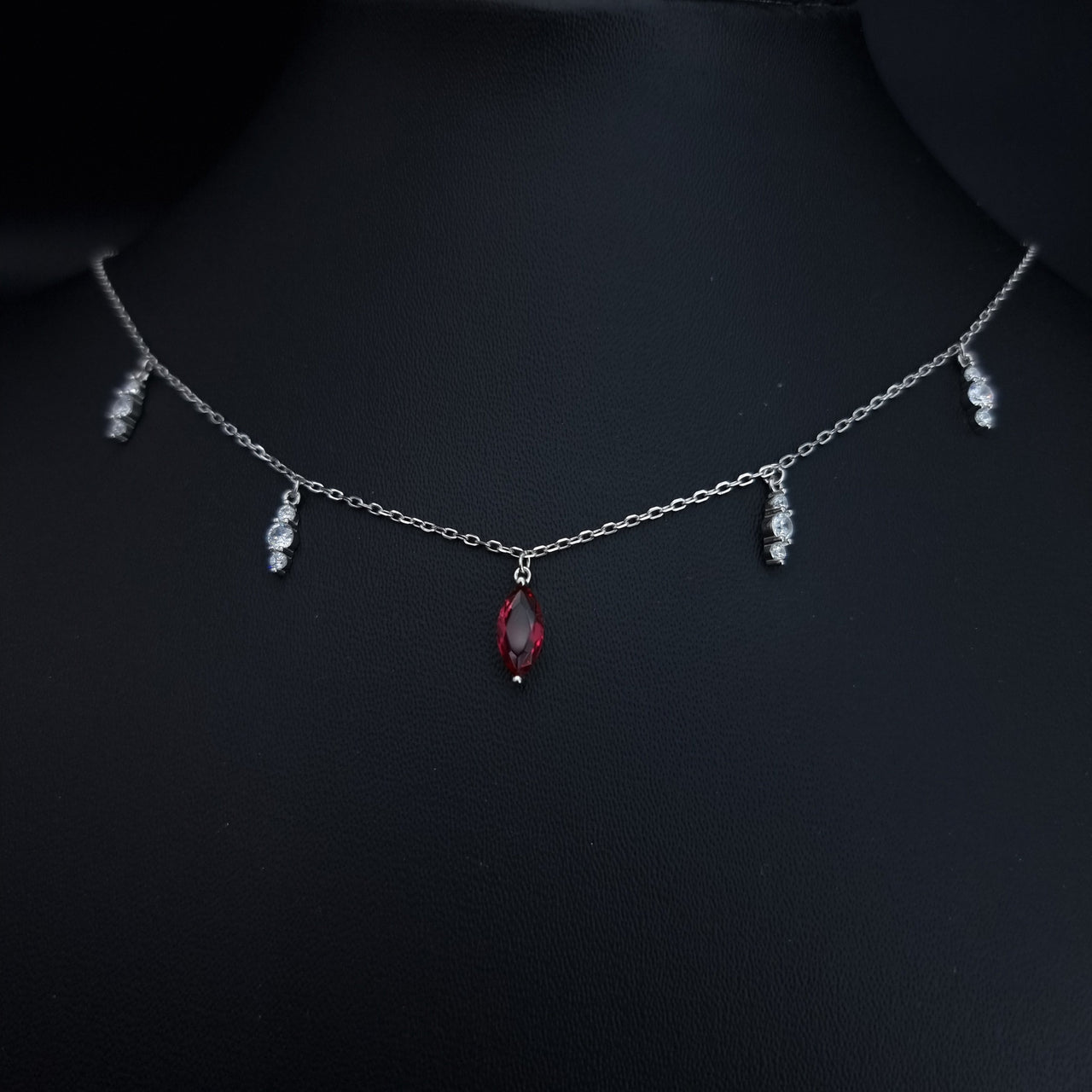 Red Zircon Stones Chocker