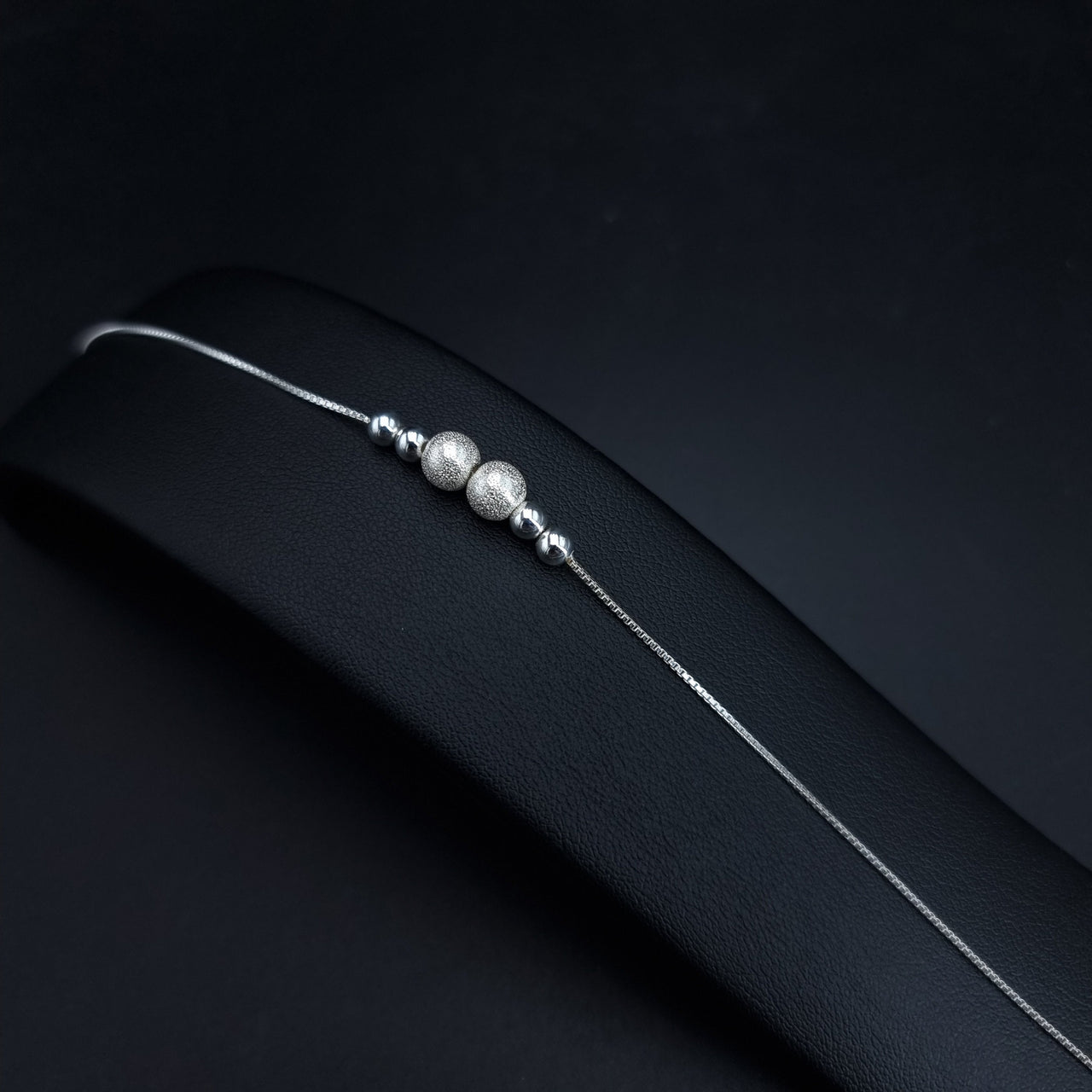 Silver Beads Anklet SLPAK0066