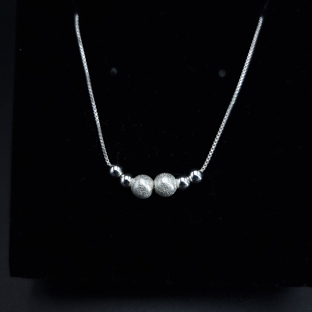 Silver Beads Anklet SLPAK0066