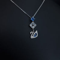 Thumbnail for Swan Blue Stones Necklace
