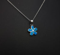 Thumbnail for Blue Opal Flower Necklace