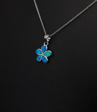 Thumbnail for Blue Opal Flower Necklace