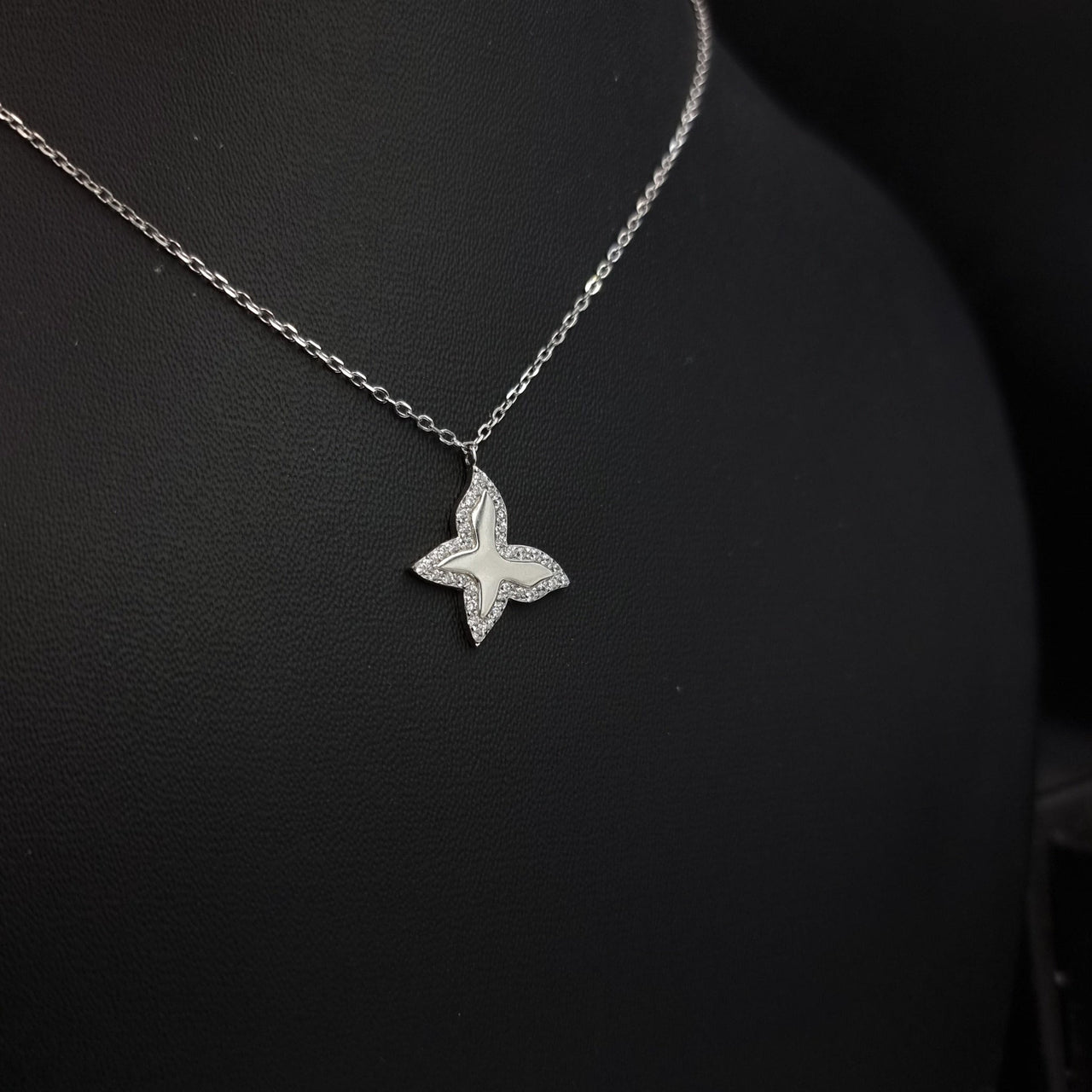 Butterfly Clear Stones Necklace