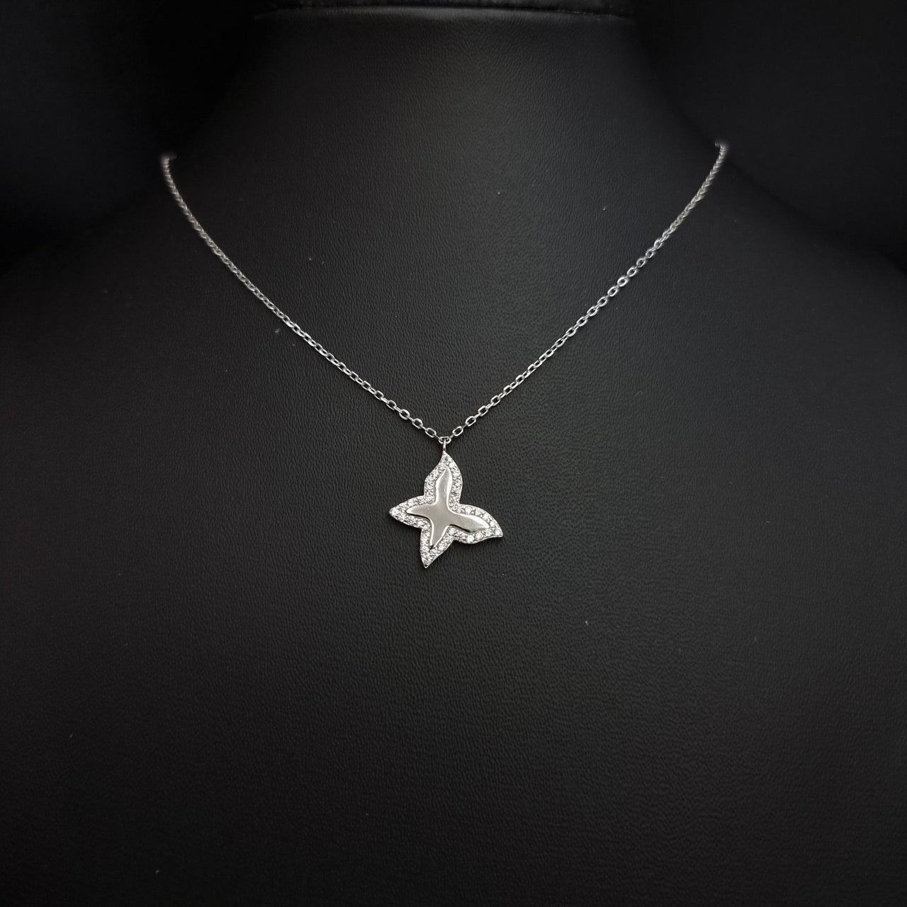 Butterfly Clear Stones Necklace
