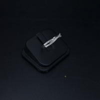 Thumbnail for Clear Stones Braid Silver Ring