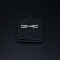 Thumbnail for Clear Stones Braid Silver Ring