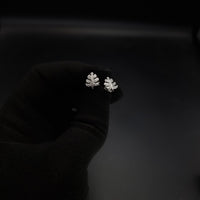 Thumbnail for Clear Stones Tree Leaf Stud Earring