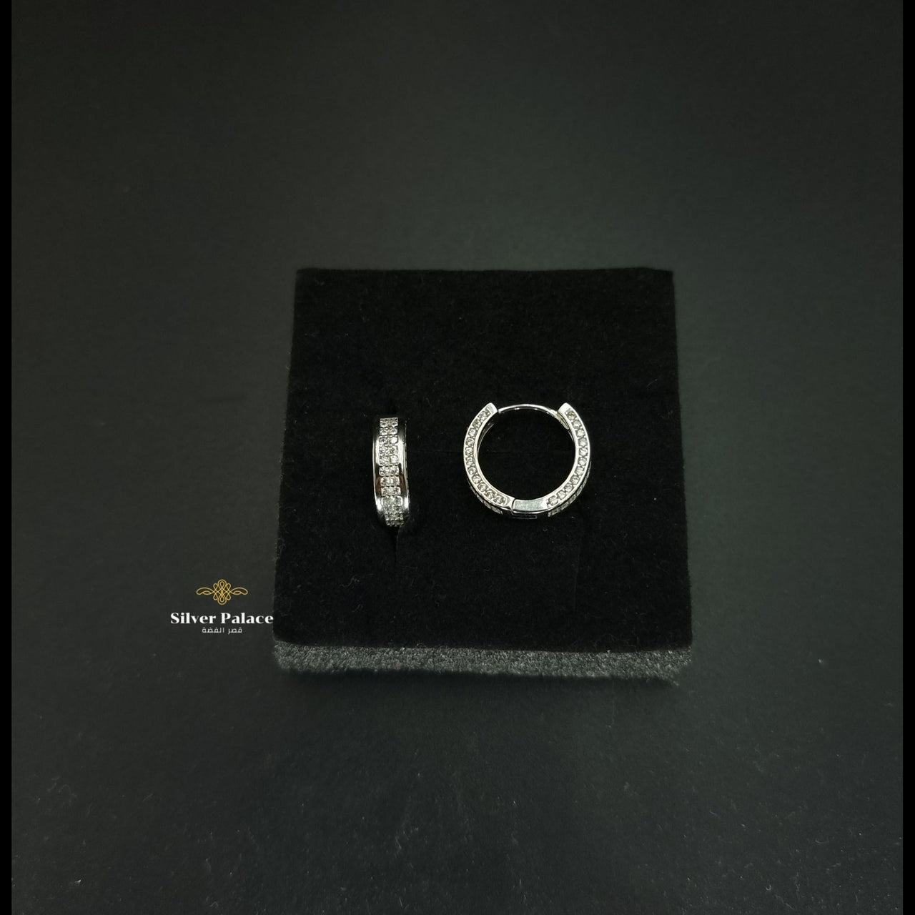 Clear stones Hoop Earrings