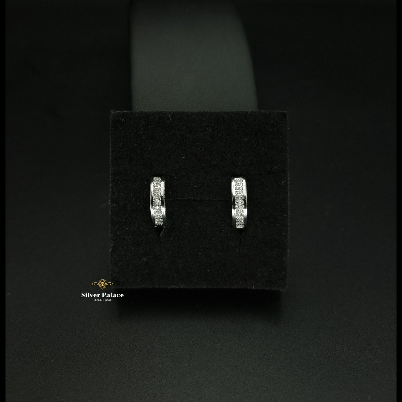 Clear stones Hoop Earrings