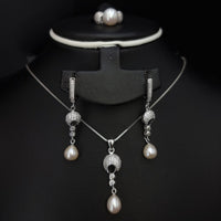 Thumbnail for Fresh-water White Pearls Set SLPST0166