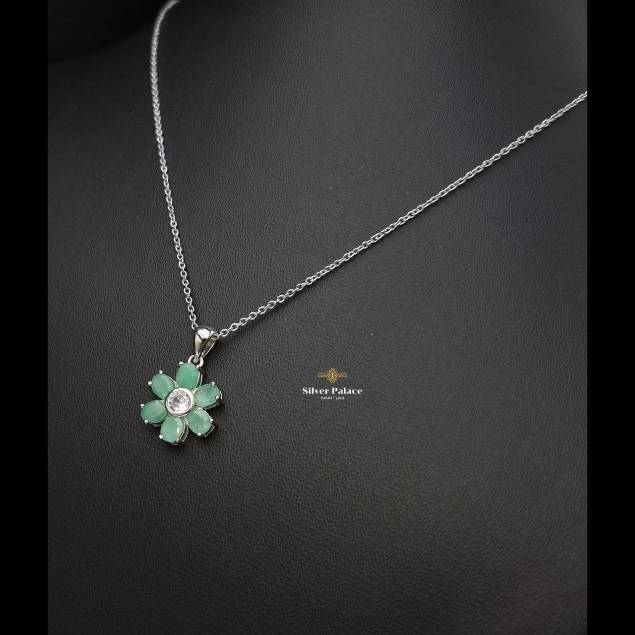 Natural Emerald Stones Pendant Necklace