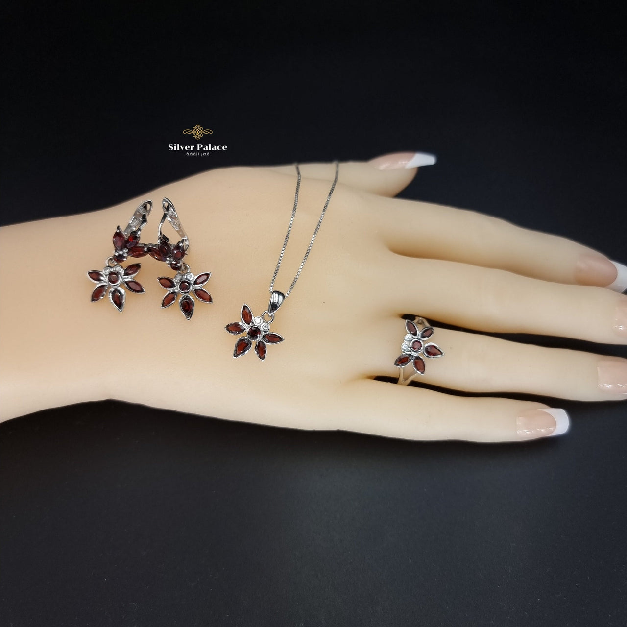 Natural Garnet Stones Set