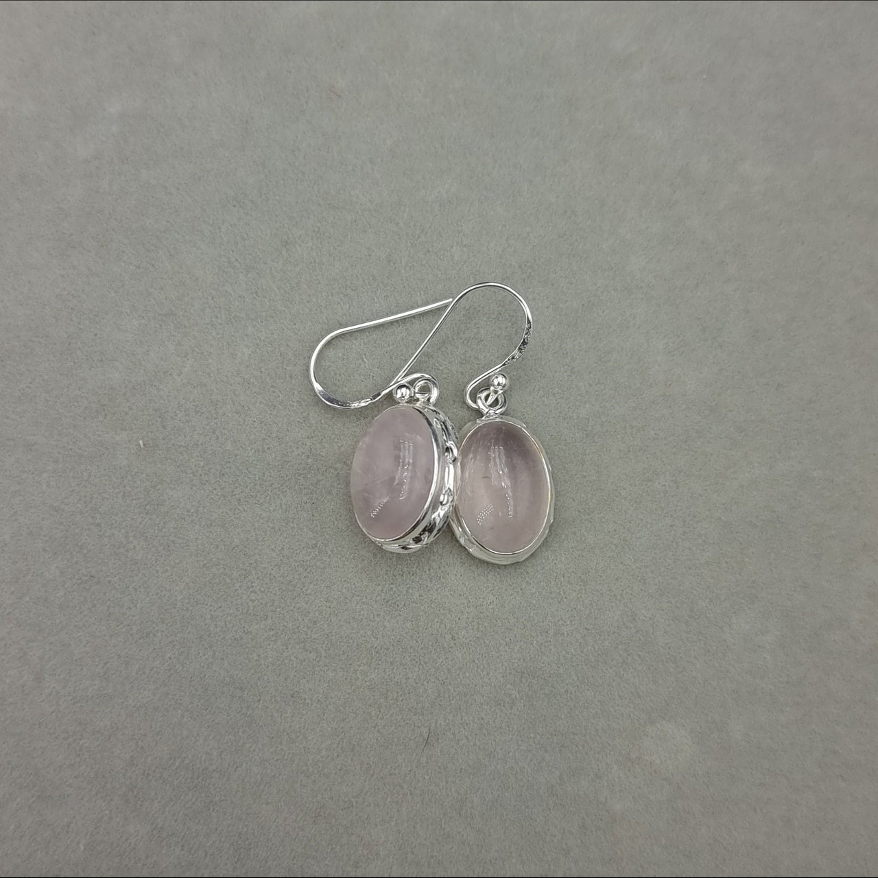 Natural Rose Quartz Stones Half Set