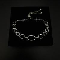 Thumbnail for Sliding Lock Clear Stones Trendy Bracelet