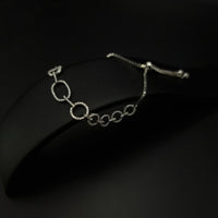 Thumbnail for Sliding Lock Clear Stones Trendy Bracelet