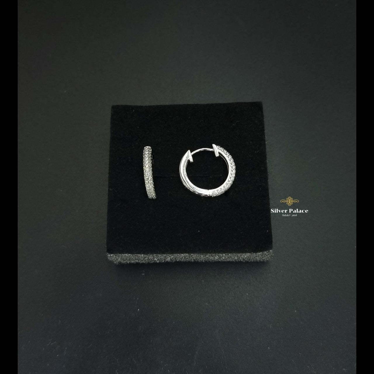 Trendy silver hoop earrings