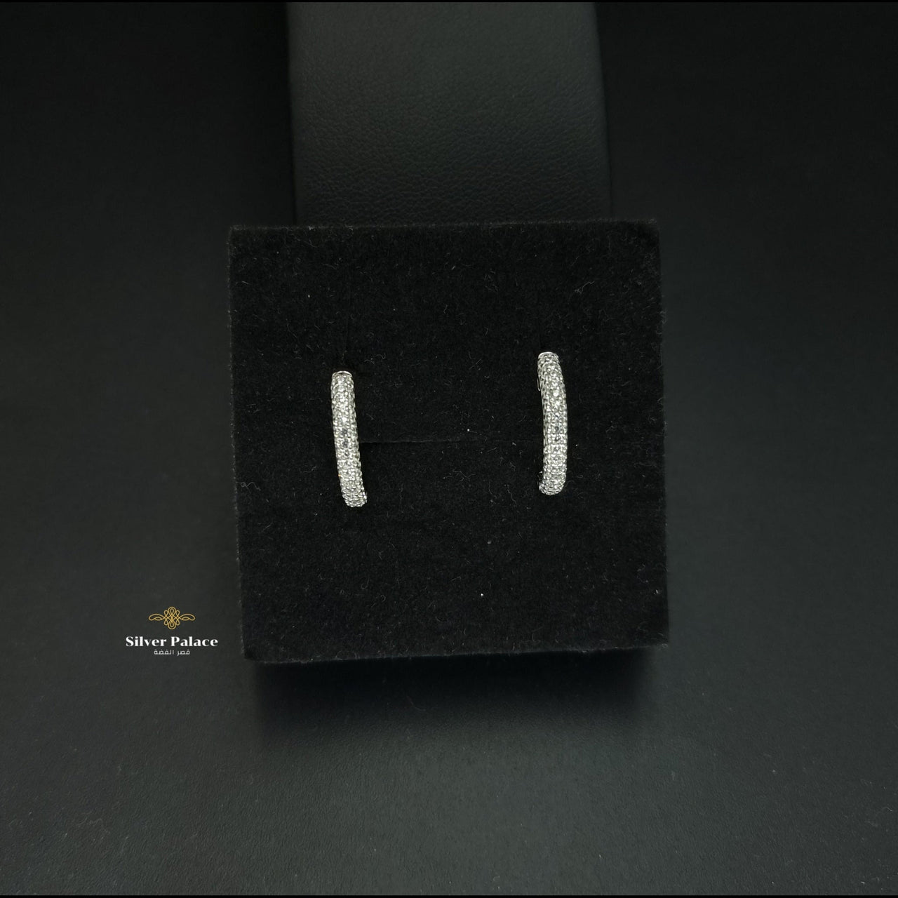 Trendy silver hoop earrings