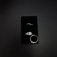 Thumbnail for Twin Wedding Ring With Zircon Stones