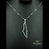Thumbnail for Palestine map frame necklace