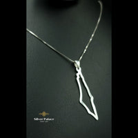 Thumbnail for Palestine map frame necklace