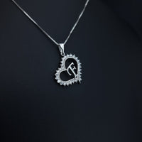 Thumbnail for Letter F Heart Necklace