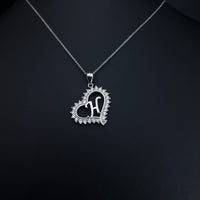 Thumbnail for Letter H Heart Necklace